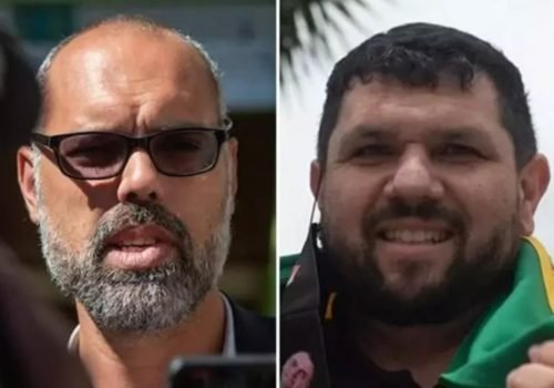 Allan dos Santos e Oswaldo Eustáquio moram atualmente no exterior (colagem)